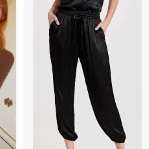 Nation LTD Freya Wrap Black Wrap Tulip Satin Pants Large - Picture 1 of 8
